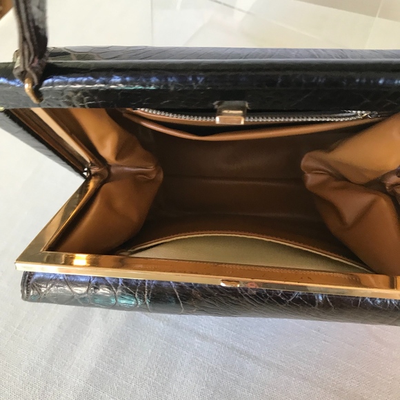 NICHOLAS REICH VTG Bag Brown American Alligator - Picture 4 of 8